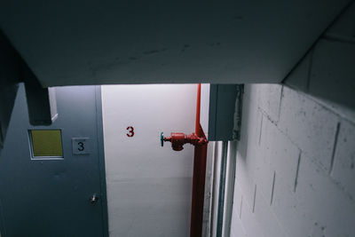 Fire hydrant in illuminated building