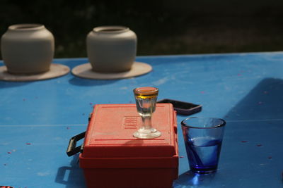 Close-up of drink on table