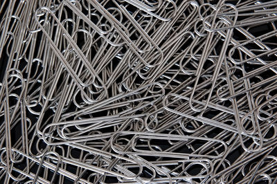 Full frame shot of paper clip