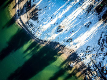 Aerial view of coastline