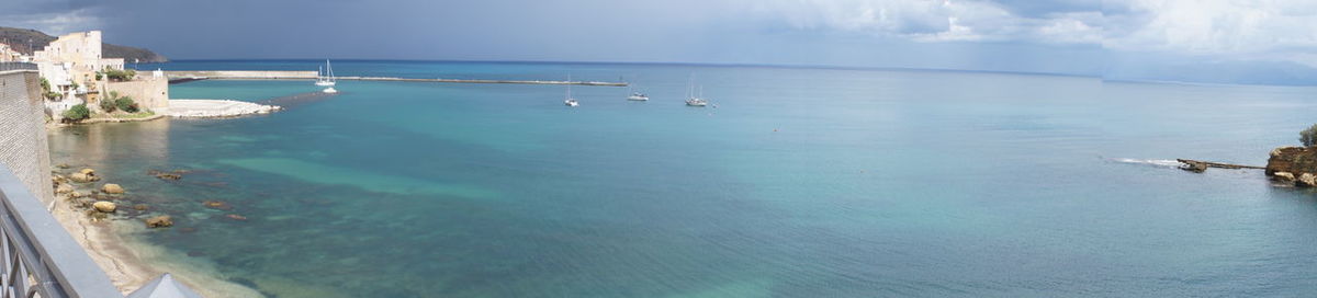 Panoramic view of sea against sky