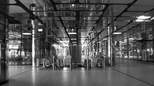 Interior of illuminated building