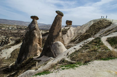 Rock formation against sky