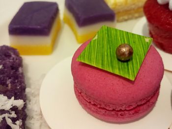 Close-up of cake on table