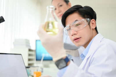 Young woman working in laboratory