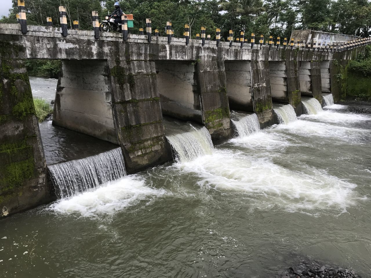 WATER FLOWING IN DAM