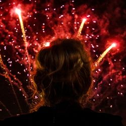 Full frame shot of illuminated fireworks at night