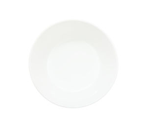 Directly above shot of empty plate against white background
