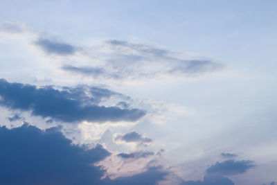 Low angle view of clouds in sky