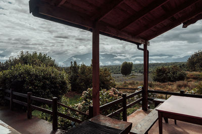 Scenic view of landscape and mountains against sky