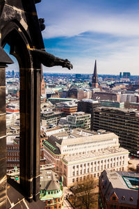 View over the beautiful city of hamburg