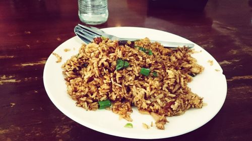 Close-up of food in plate