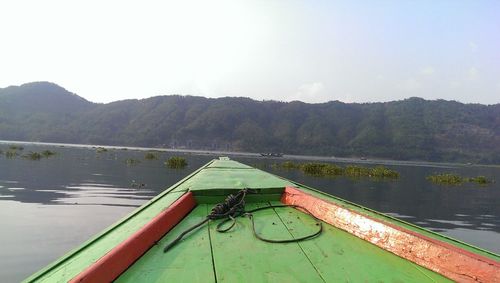 Scenic view of lake and mountains