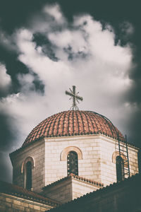 Low angle view of traditional building against sky