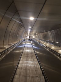 Low angle view of escalator