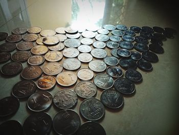 Close-up of coins