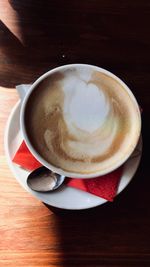 Coffee cup on table