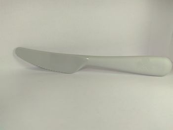 High angle view of eyeglasses on white table