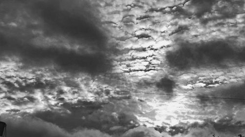 Low angle view of cloudy sky