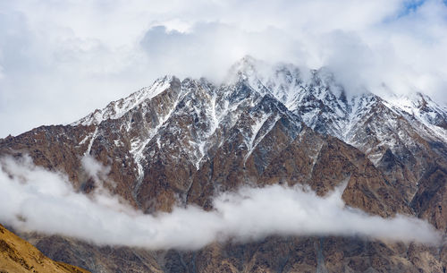 Shot of snow clad mountains in himalayas