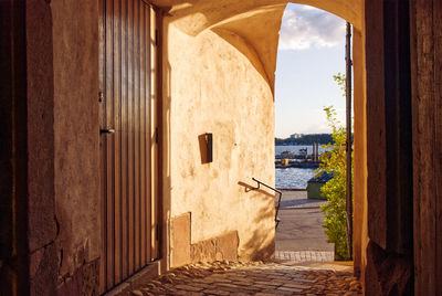 Alley amidst buildings in city