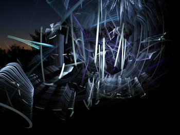 Digital composite image of light trails