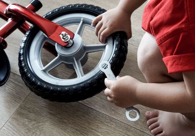 Low section of child fixing bike