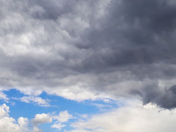 Low angle view of clouds in sky