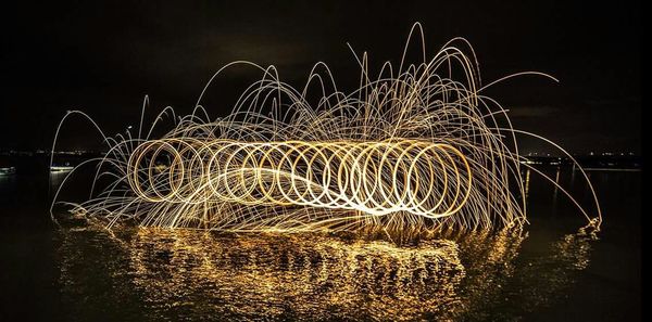 Light trails at night