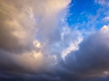 Low angle view of cloudy sky