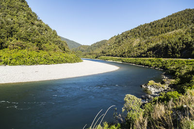 Scenic view of landscape with mountain in background