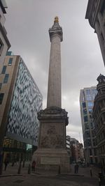 Low angle view of monument against sky