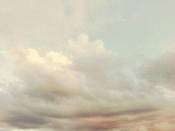 Low angle view of clouds in sky