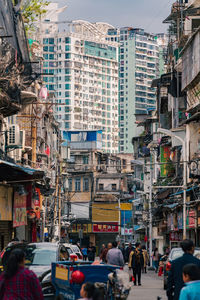 Group of people on city street