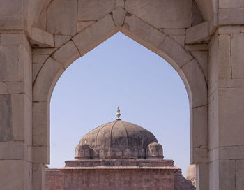 Low angle view of historic building