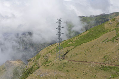 Scenic view of land against sky