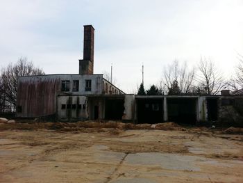 Abandoned building against sky