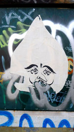 Close-up of graffiti