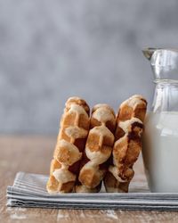 Close-up of cookies on table