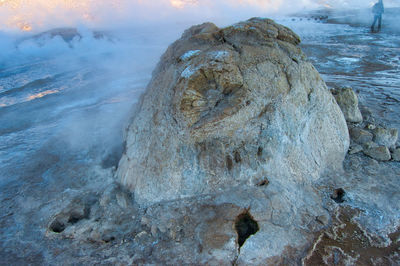 Rock formations in water