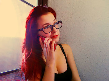 Portrait of young woman