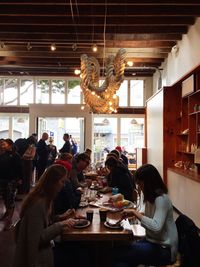 Group of people in restaurant