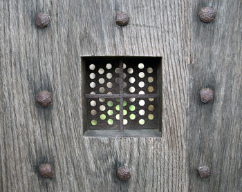 Full frame shot of old wooden door