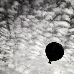 Low angle view of hot air balloon