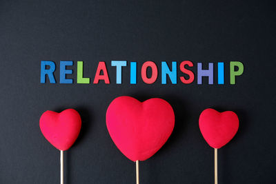 Close-up of text on black background