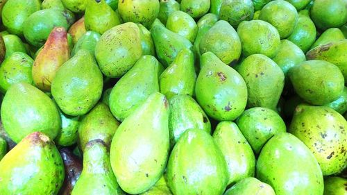 Full frame shot of green fruits for sale in market