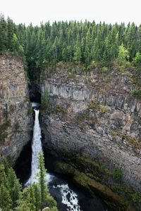 Stream flowing through rocks in forest