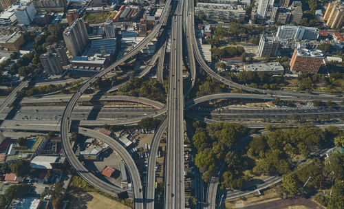 High angle view of cityscape