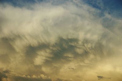 Low angle view of cloudy sky
