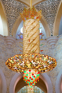 Low angle view of ornate ceiling in building